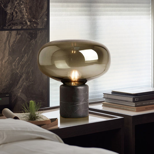 Modern, Minimalist Marble, Smoky Gray Living Room, Bedroom, Study Light, Luxury Table Lamp