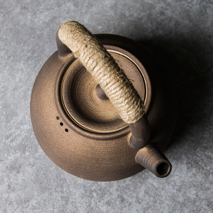 Teapot, Beam Teapot, Retro Ceramic Boiling Water Bubble Teapot