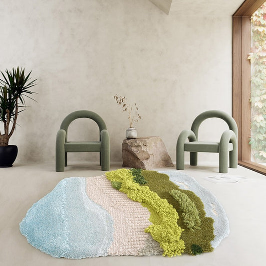 Pure Handmade Light Luxury Carpet Modern Living Room Coffee Table