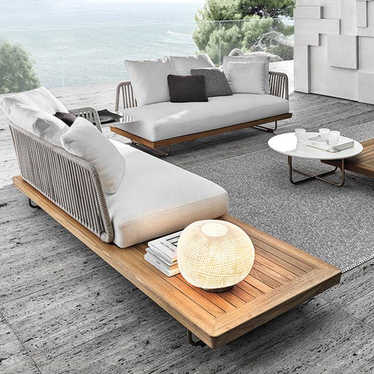 The Teak Sofa Provides Protection From The Sun And Rain