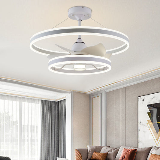 Modern Simple Living Room Ceiling Fan Lamp